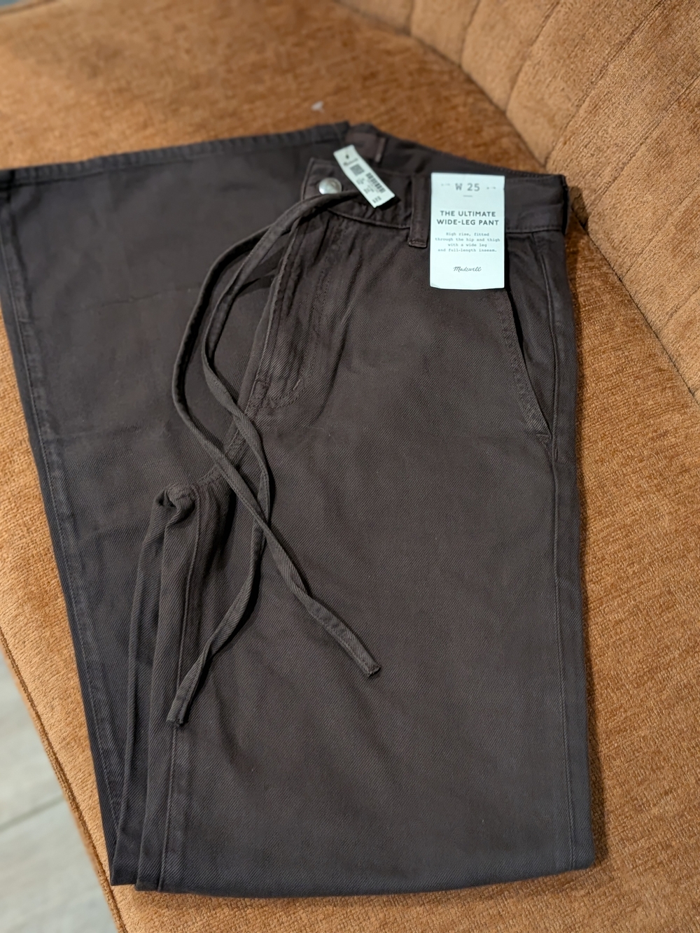 Madewell Women’s Wide-Leg Chinos - Dark Brown